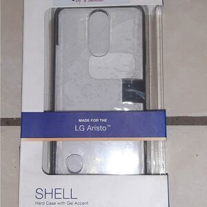 Shell hard case with gel accent for an LG Aristo